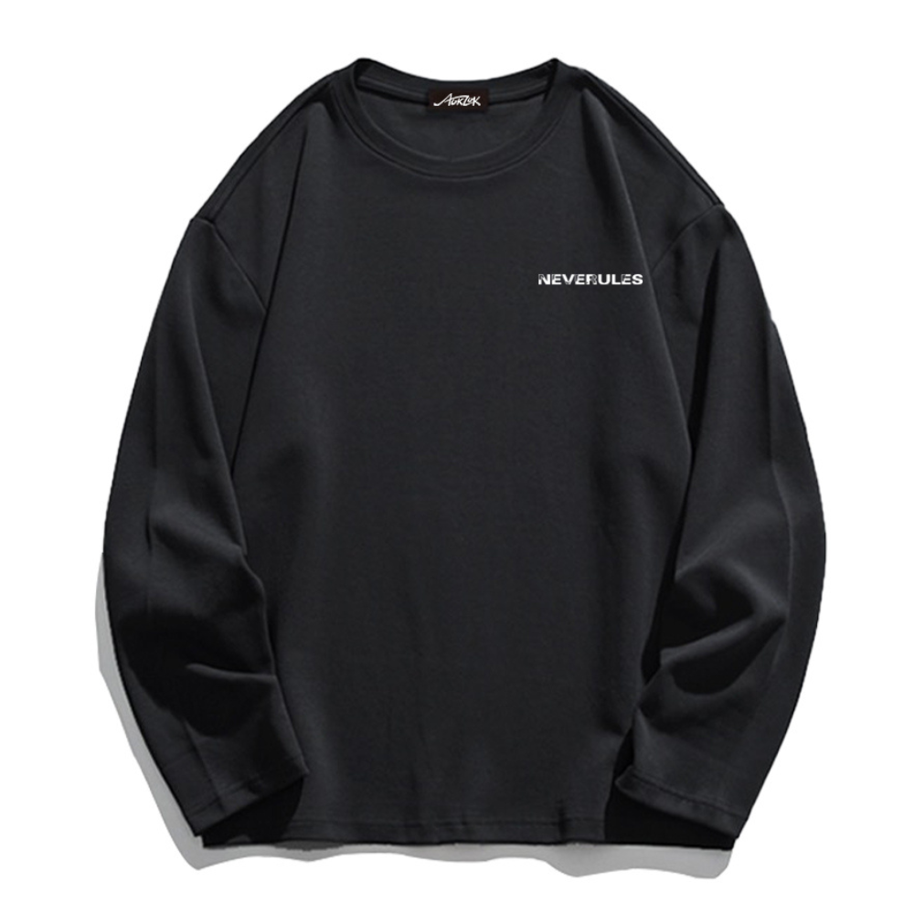 Cute Playful Cat Print Long Sleeve Shirt