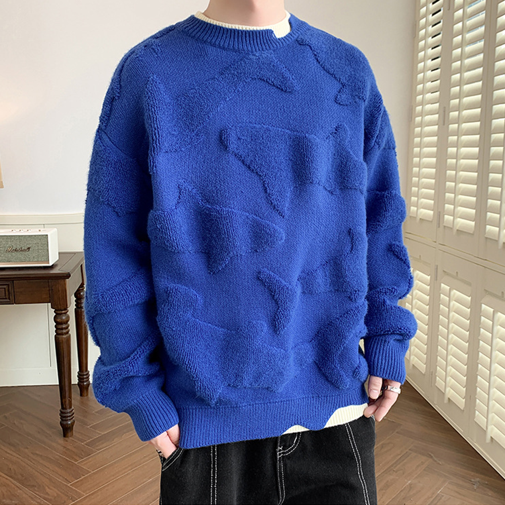 Soft Dolphin Base Flower Sweater