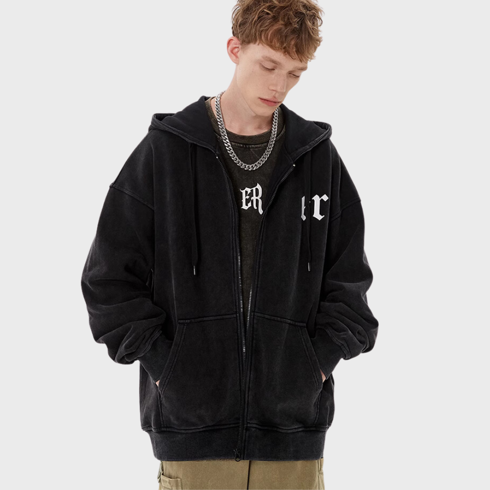 Black High Street Cross Hoodie