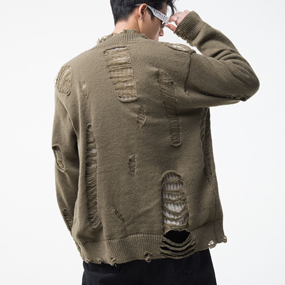 Loose Holes Cardigan Sweater