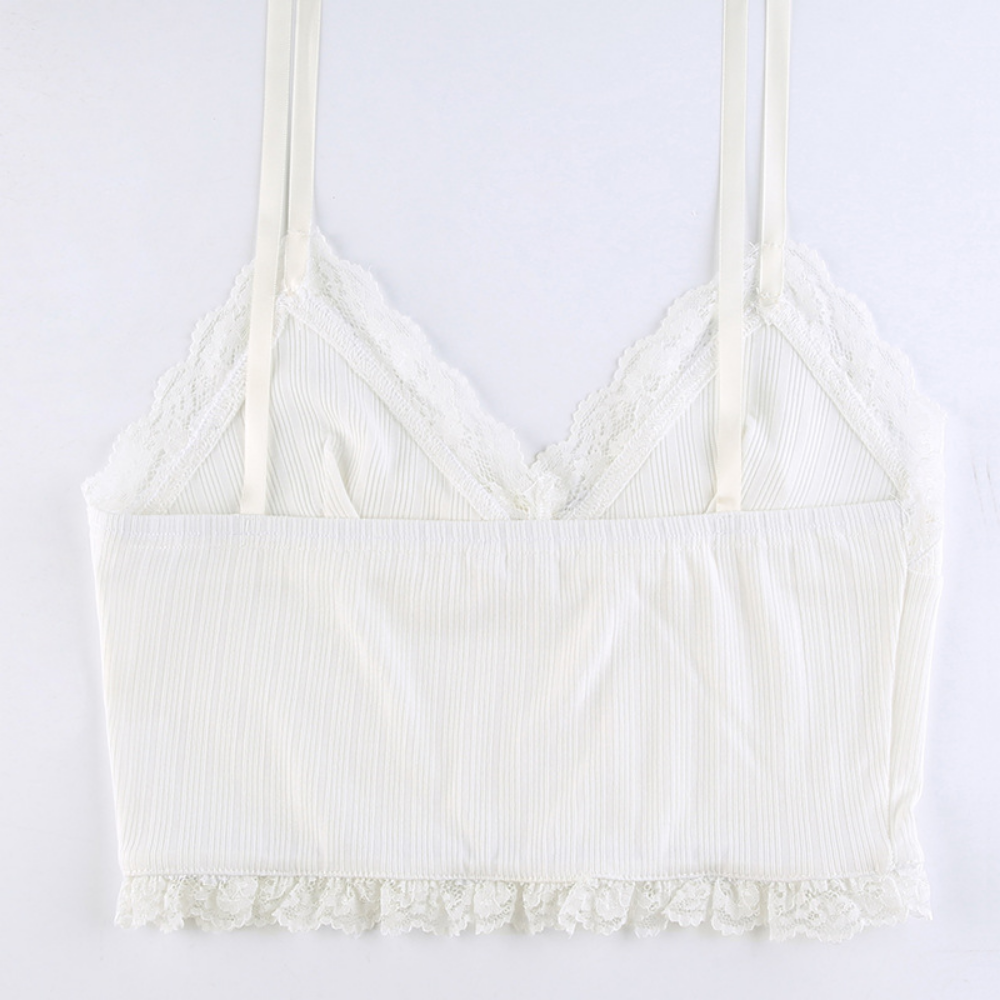 Women's Lace Panel V-Neck Cami Top
