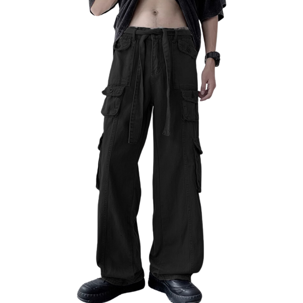 Street Belt Multi-Pocket Cargo Pants