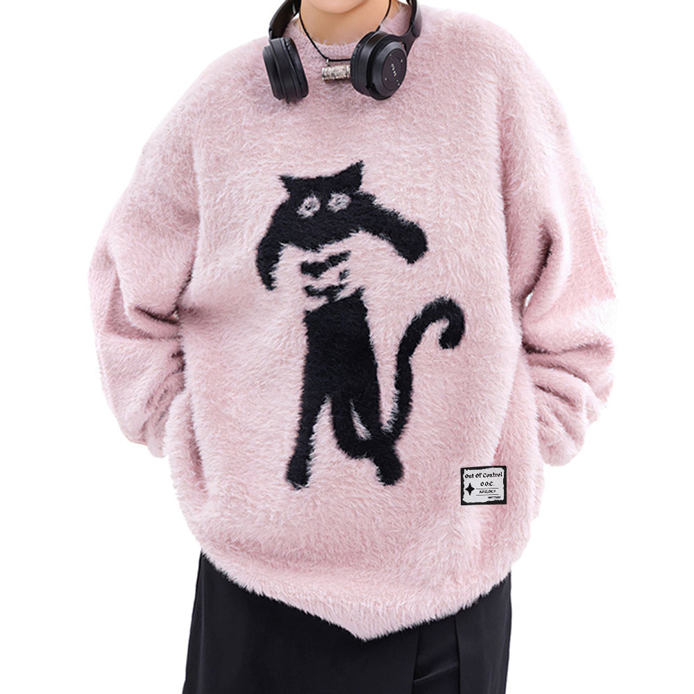 OOC' Street Abstract Caught Cat Sweater