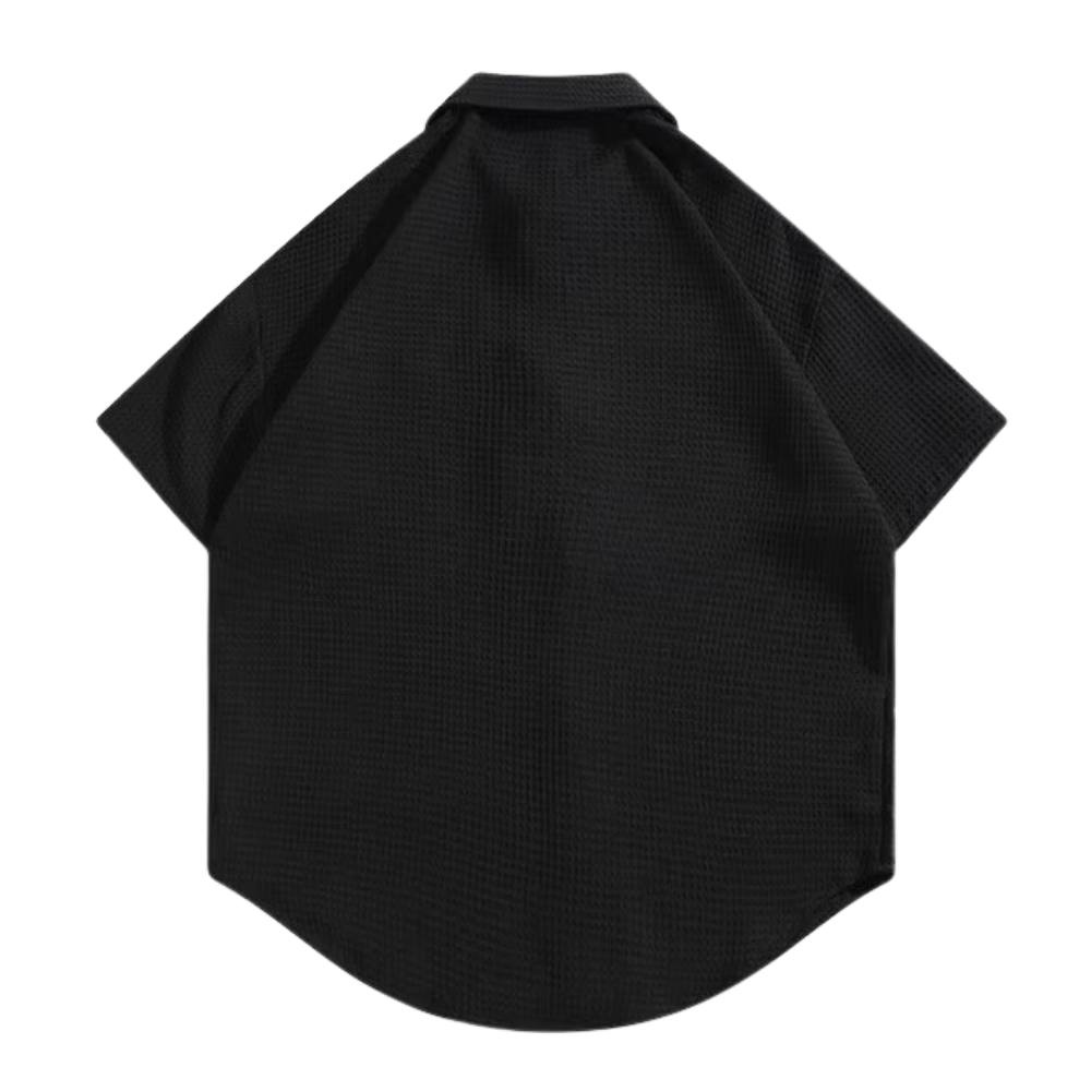 Simple Solid Waffle Shirt