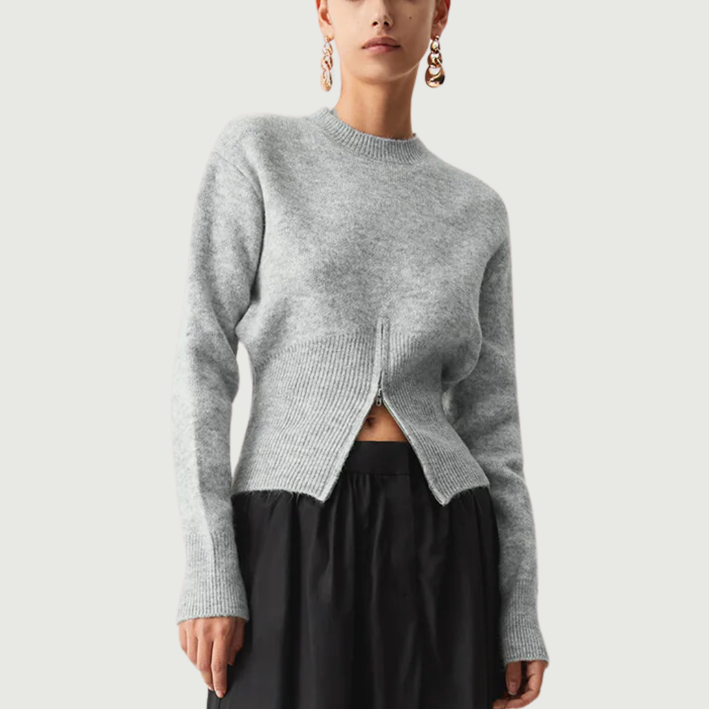 Women's Leisurely Pullover Waist Sweater