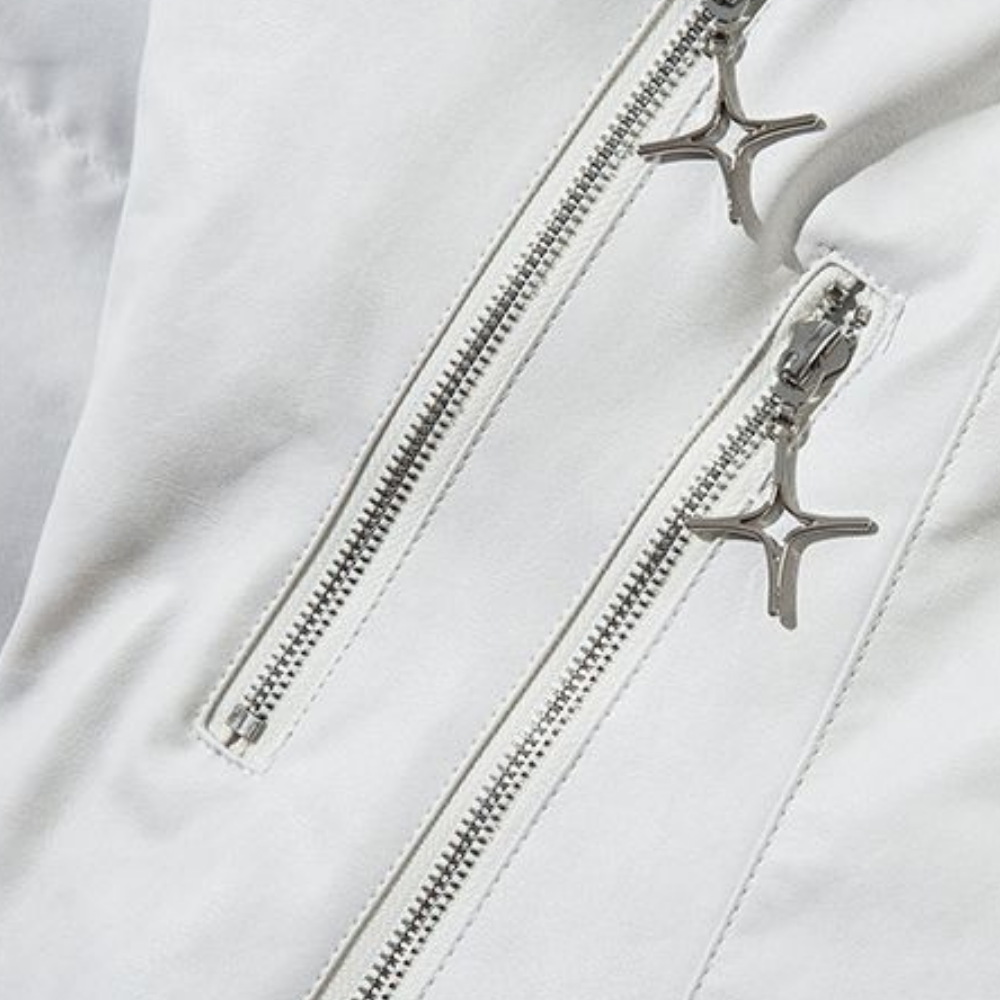 Oversize Embroidered Stand Collar Coat