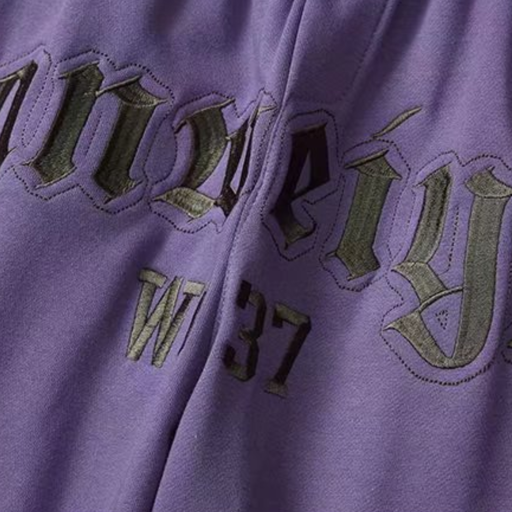 Street Letter Embroidery Basketball Shorts