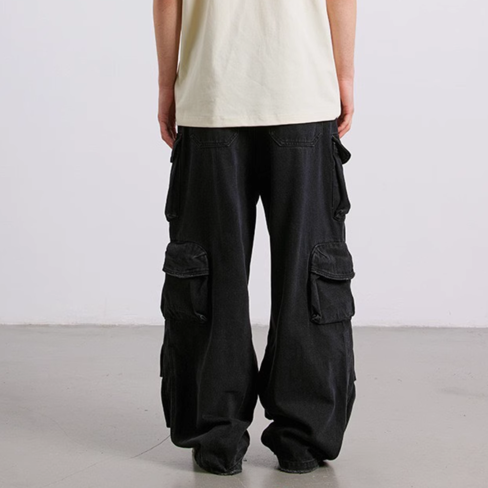 High Street Fashionable Multi-Pocket Cargo Pants