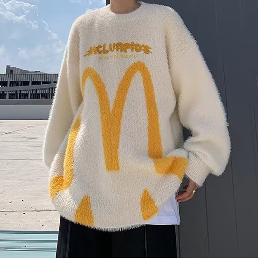 Retro Contrast Color M Sweater