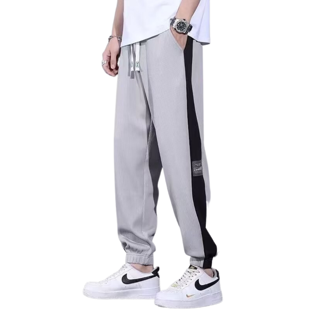 Paneled Drawstring Casual Sweatpants