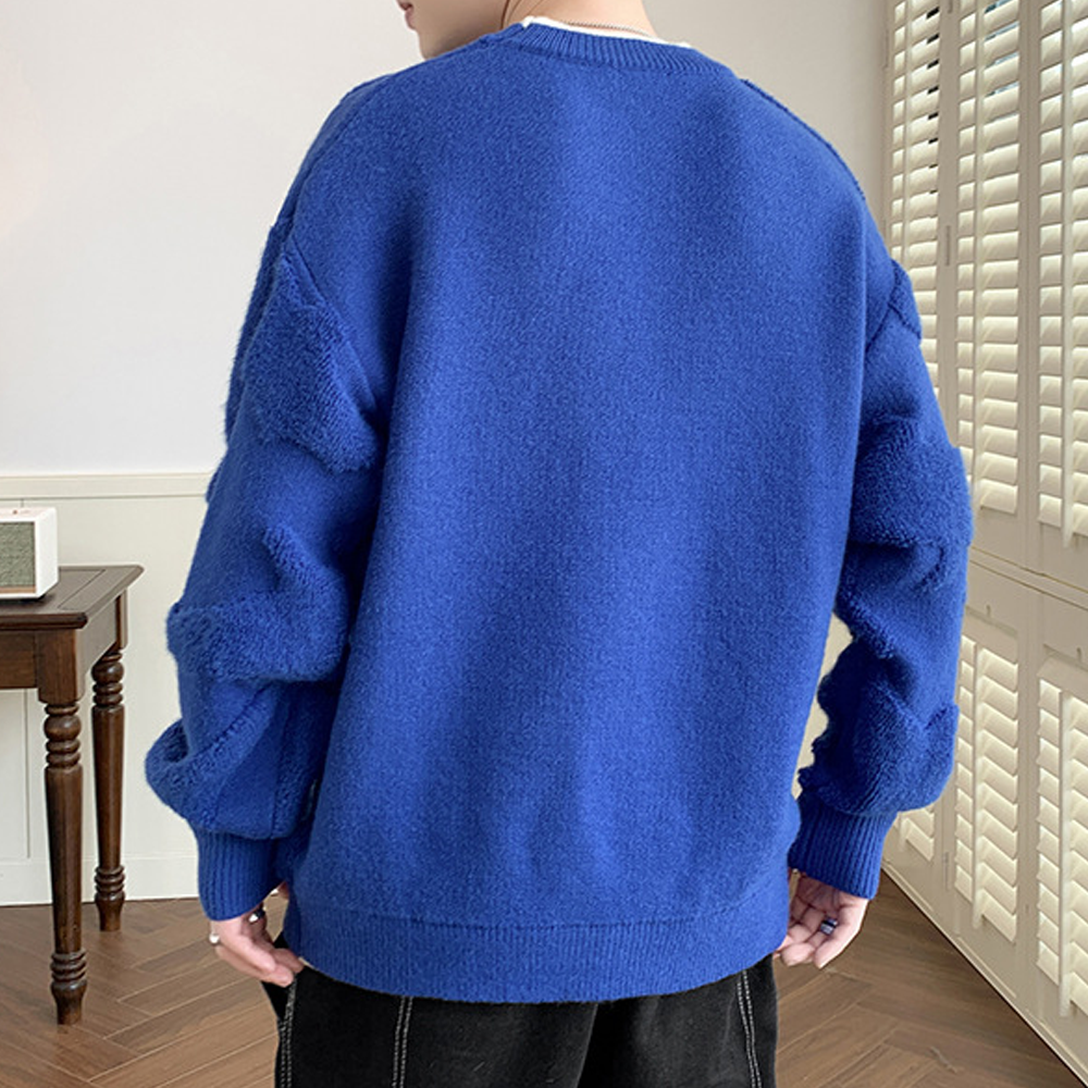 Soft Dolphin Base Flower Sweater
