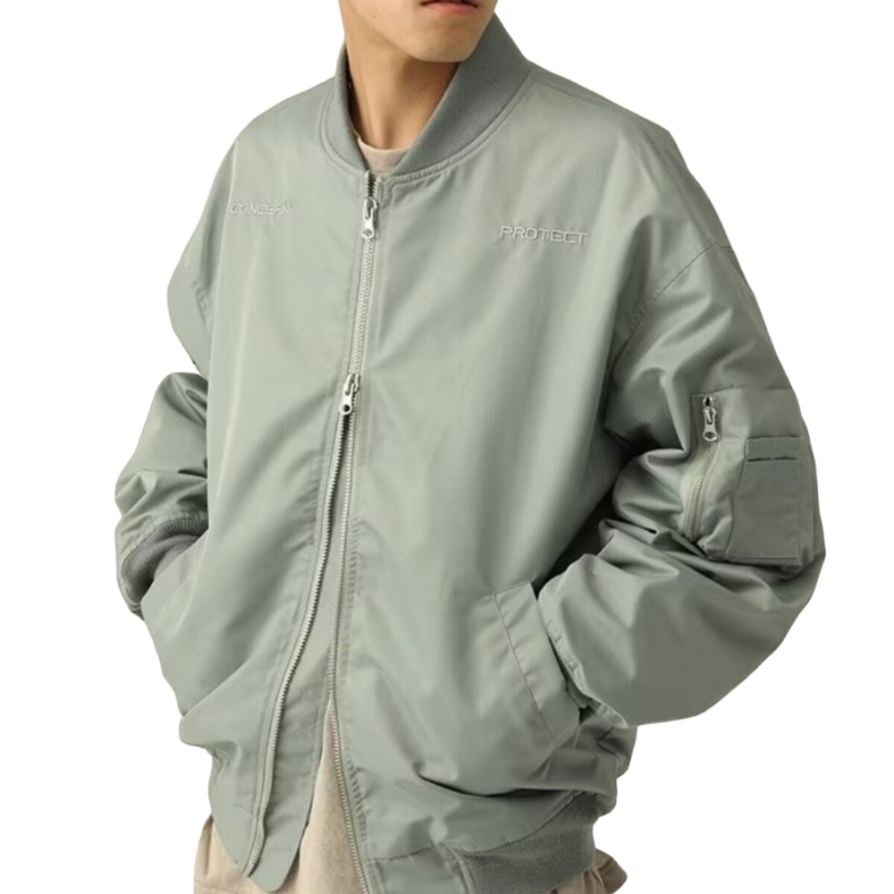 Japanese Plain Letter Embroidered Jacket