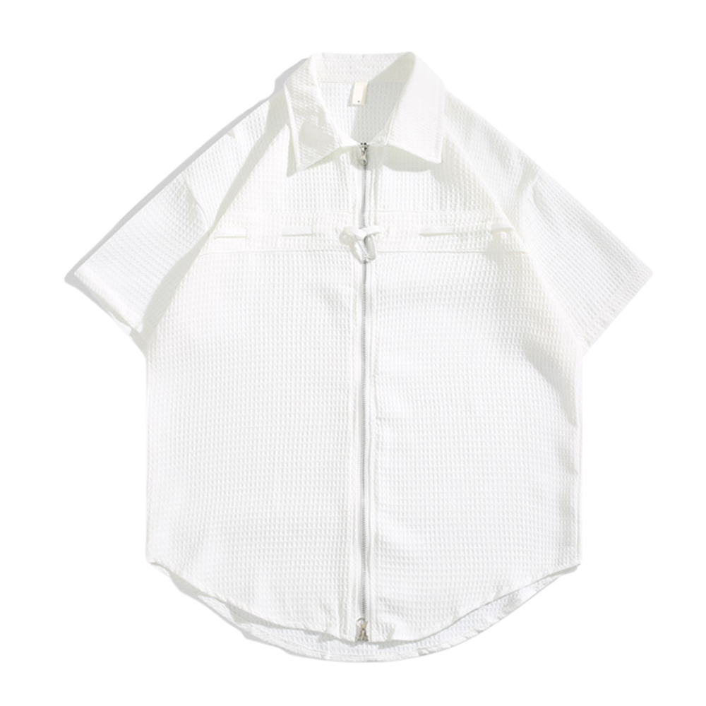 Simple Solid Waffle Shirt