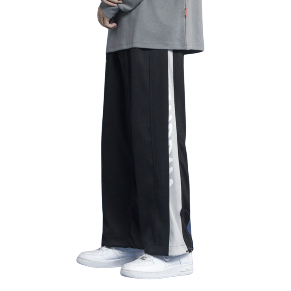 Casual Contrast Straight Sweatpants