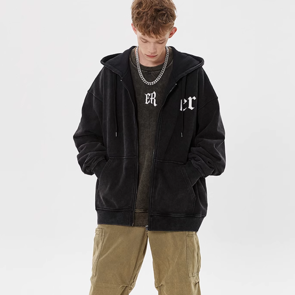 Black High Street Cross Hoodie