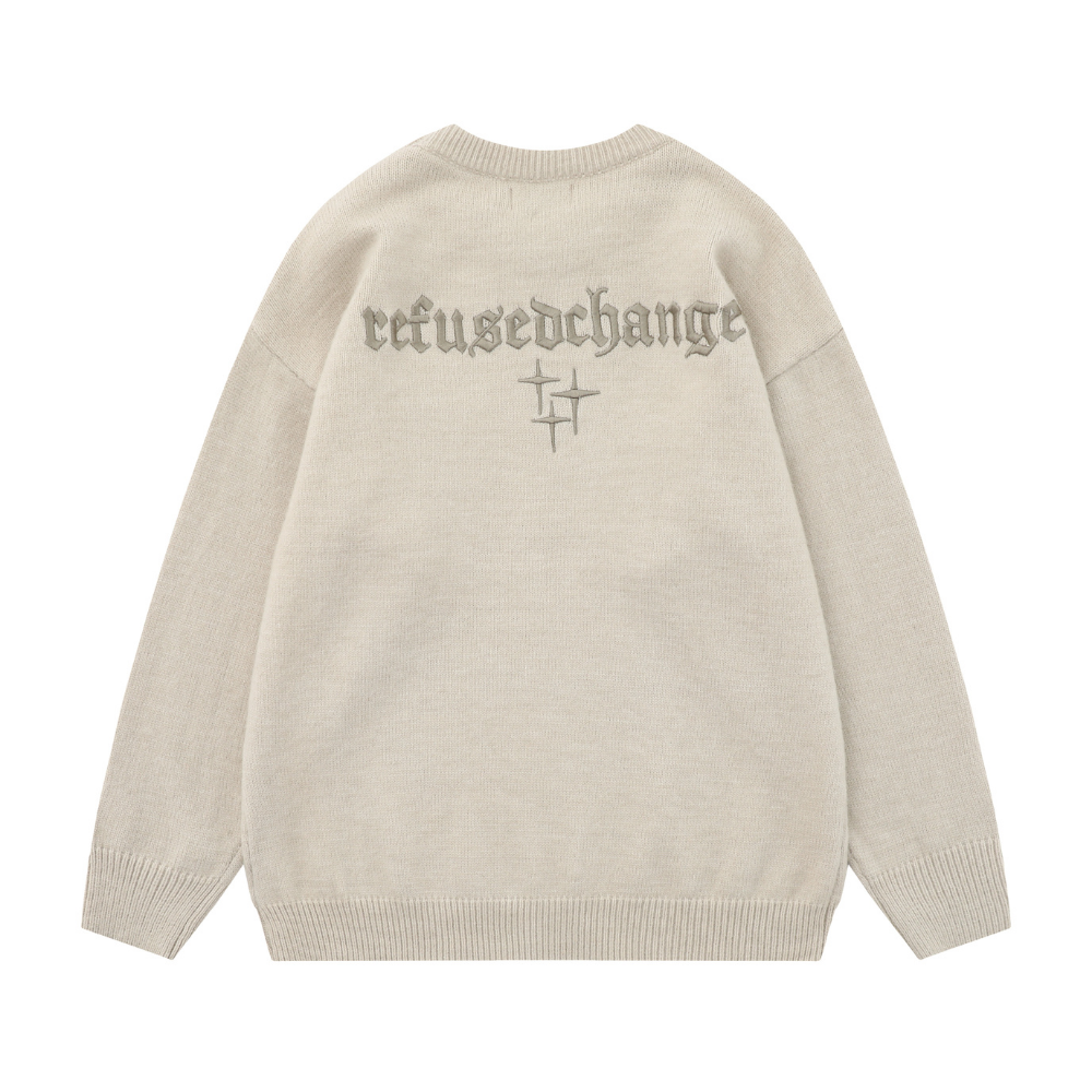 High Street Star Embroidery Sweater