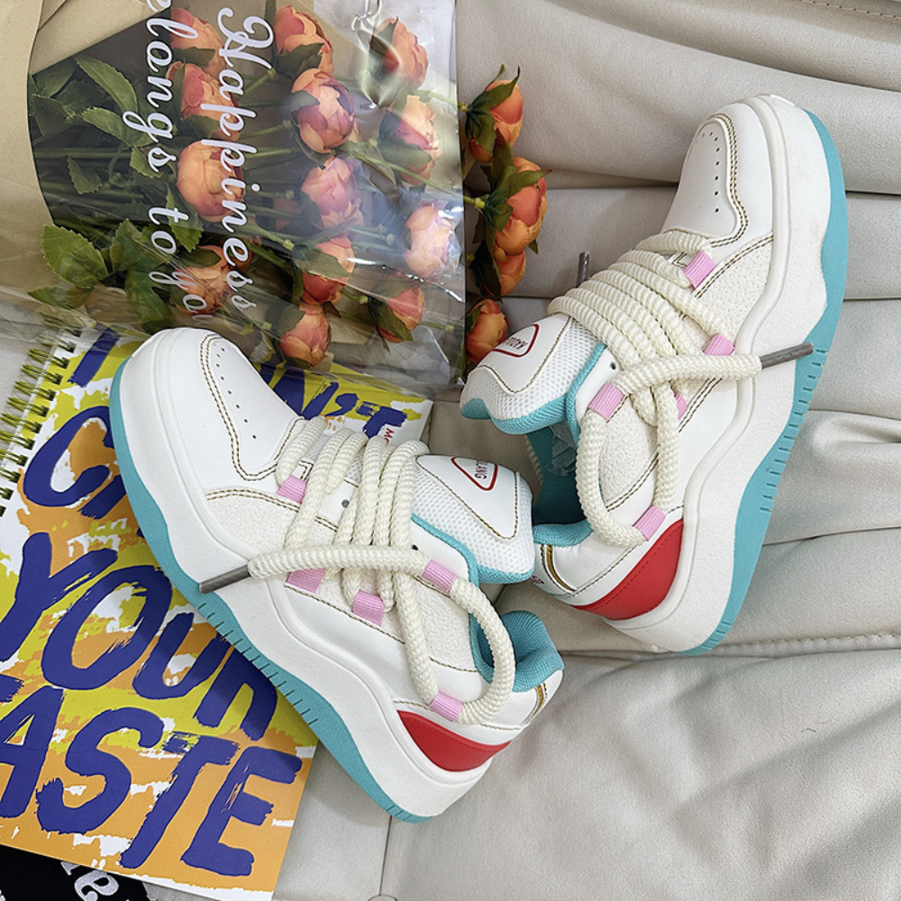 High Street Color block Couple Sneakers