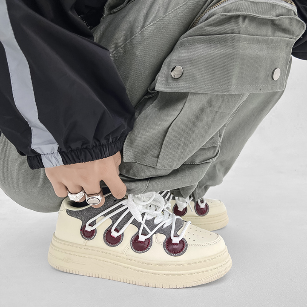 Trendy Street Stitching Couple Casual Sneakers