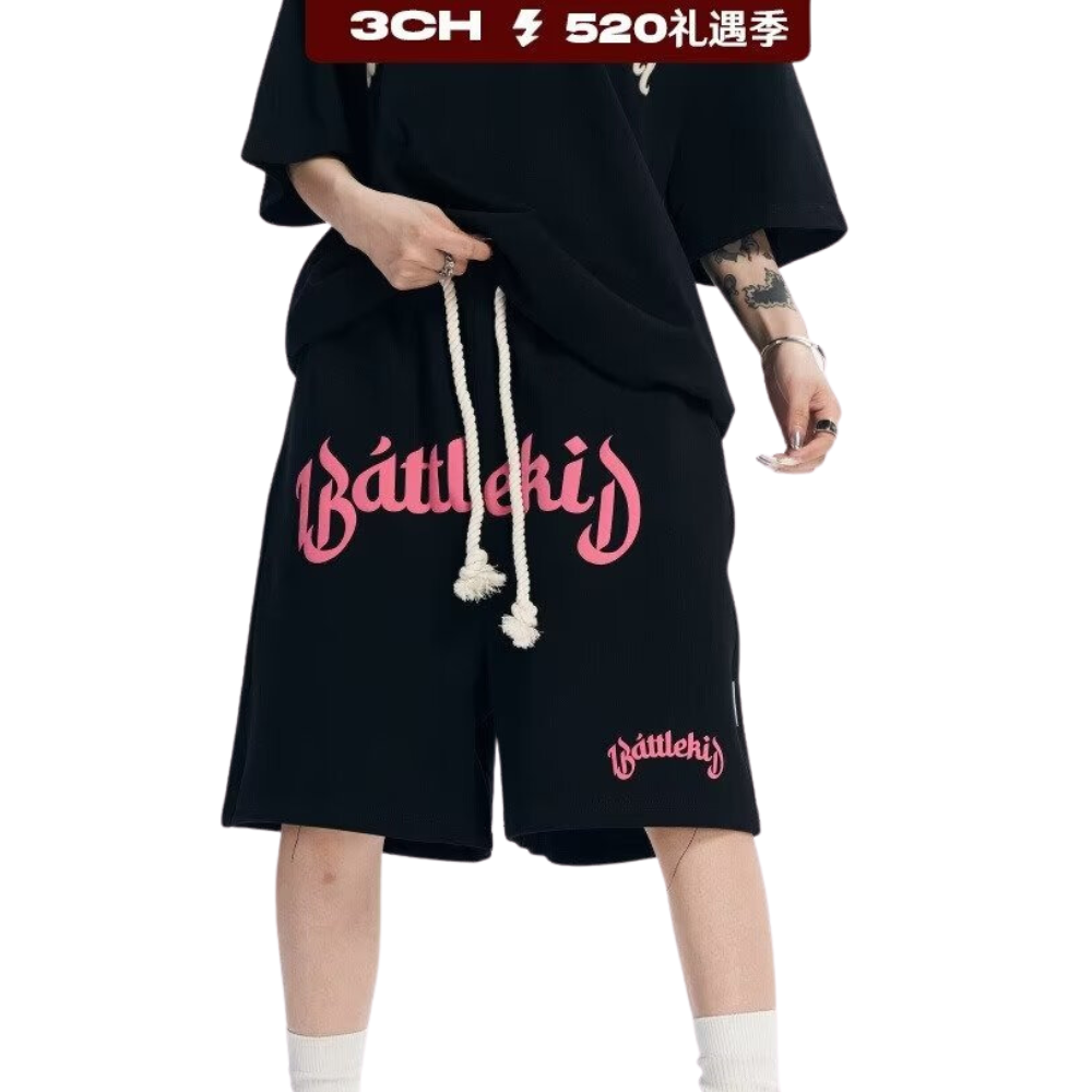 Hip Hop Gothic Letter Street Shorts