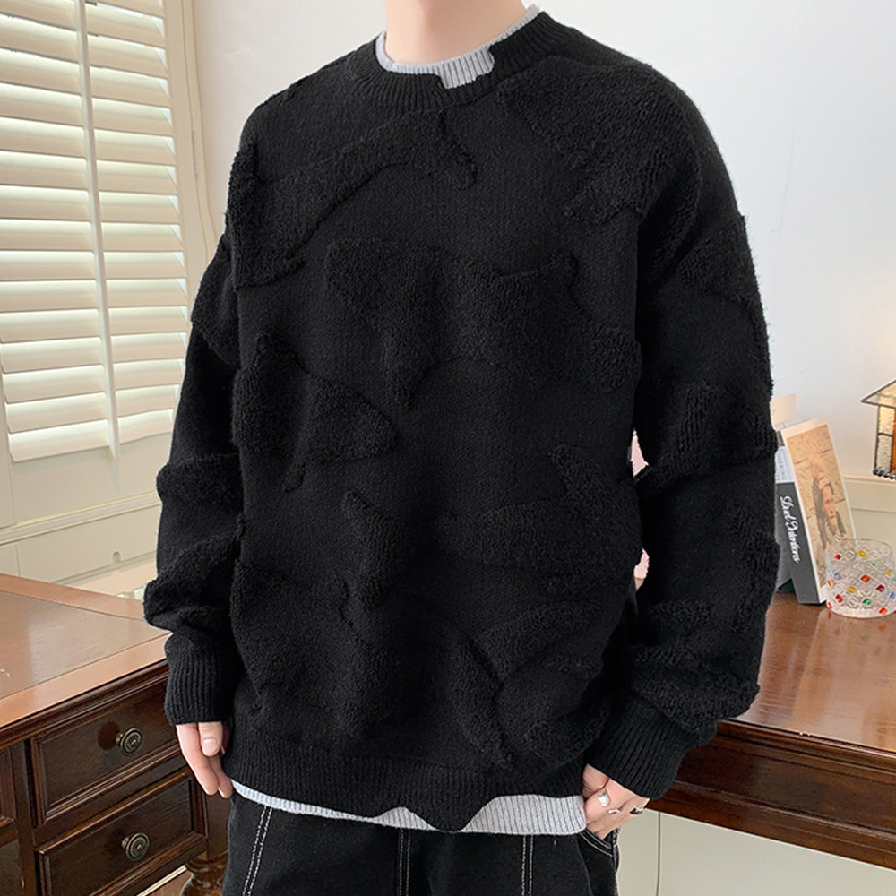 Soft Dolphin Base Flower Sweater