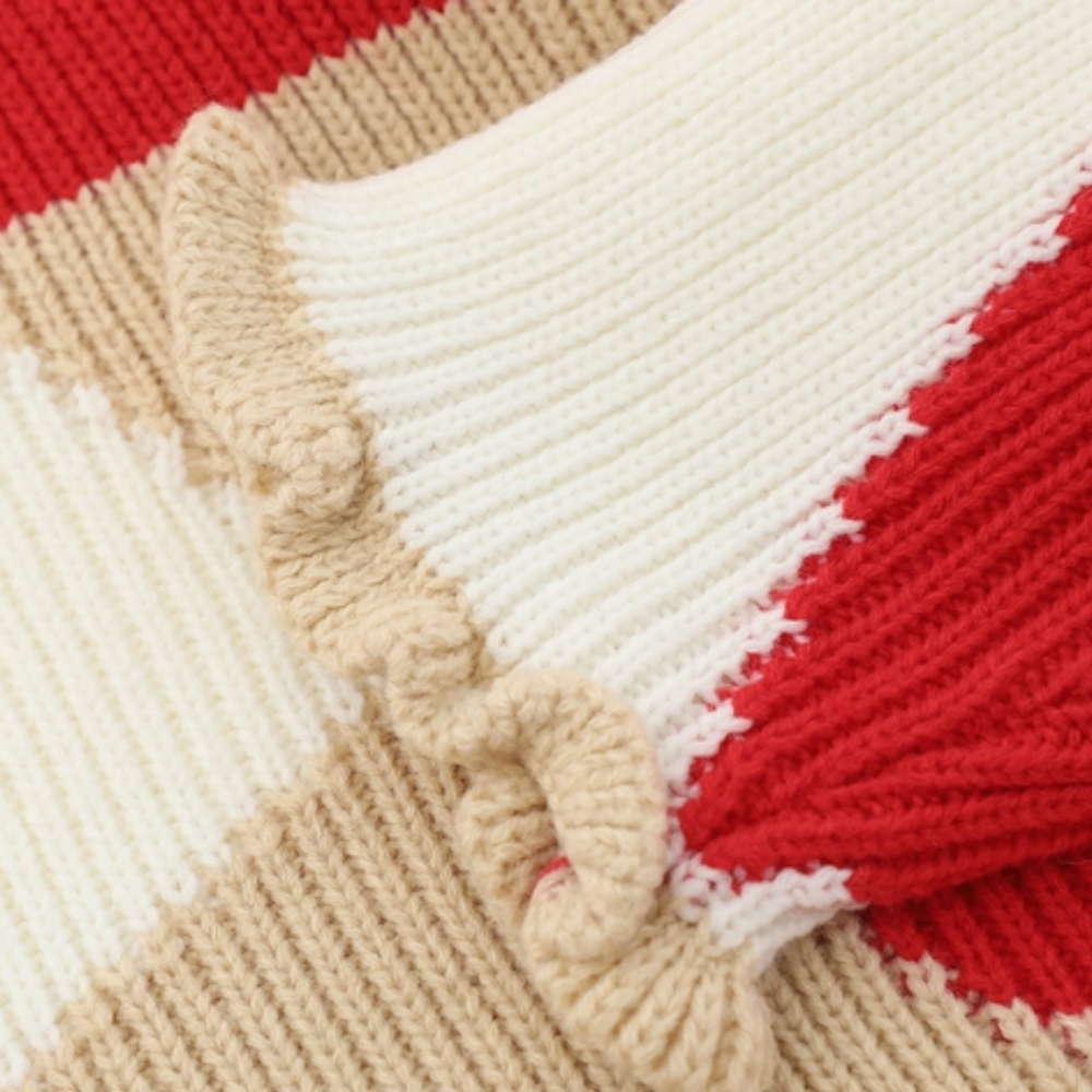 Irregular Hem Star Sweater