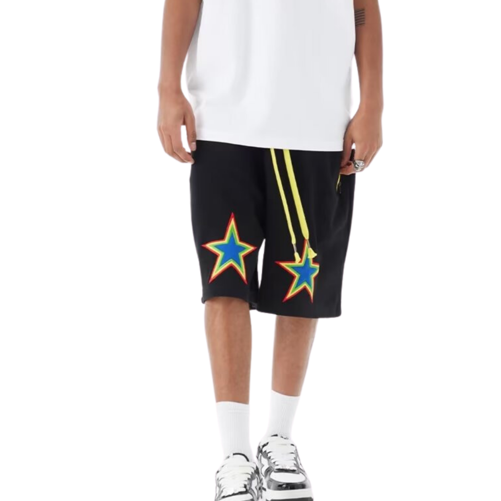 Vintage Color Pentagram Sports Shorts