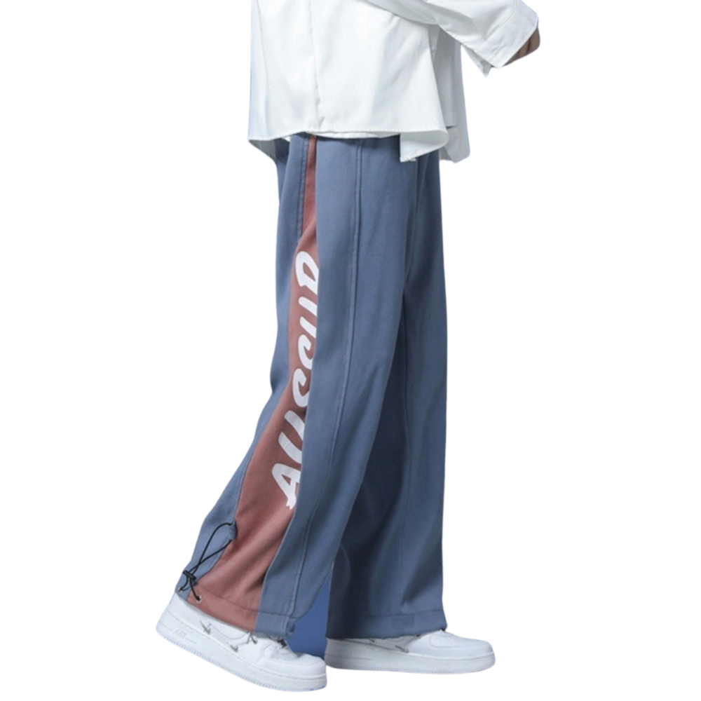 Casual Contrast Straight Sweatpants