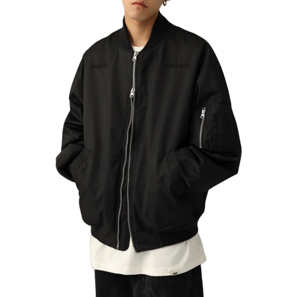 Japanese Plain Letter Embroidered Jacket