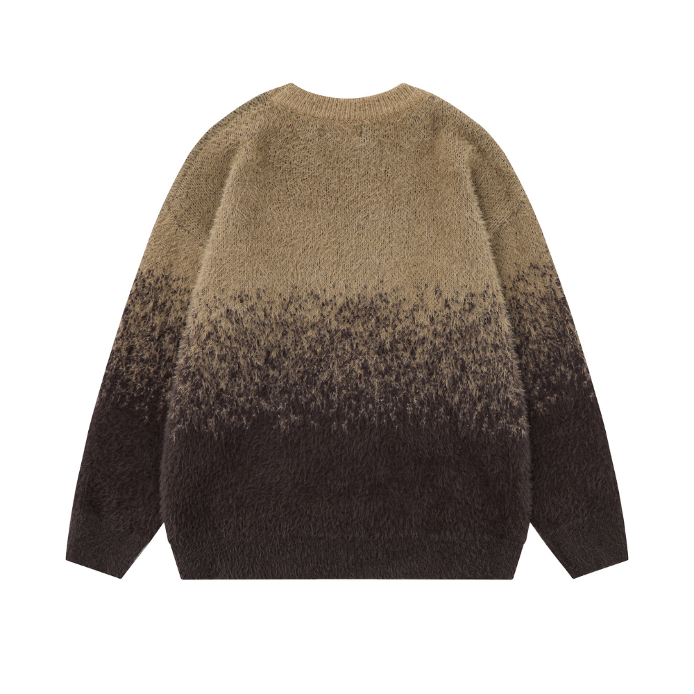 High Street Gradient Letter Jacquard Sweater