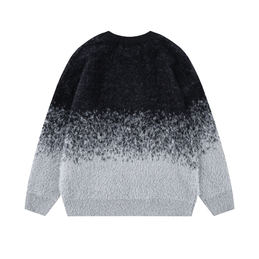 High Street Gradient Letter Jacquard Sweater