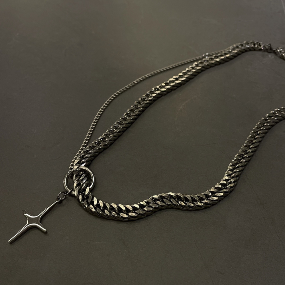 Casual Starry Titanium Steel Necklace