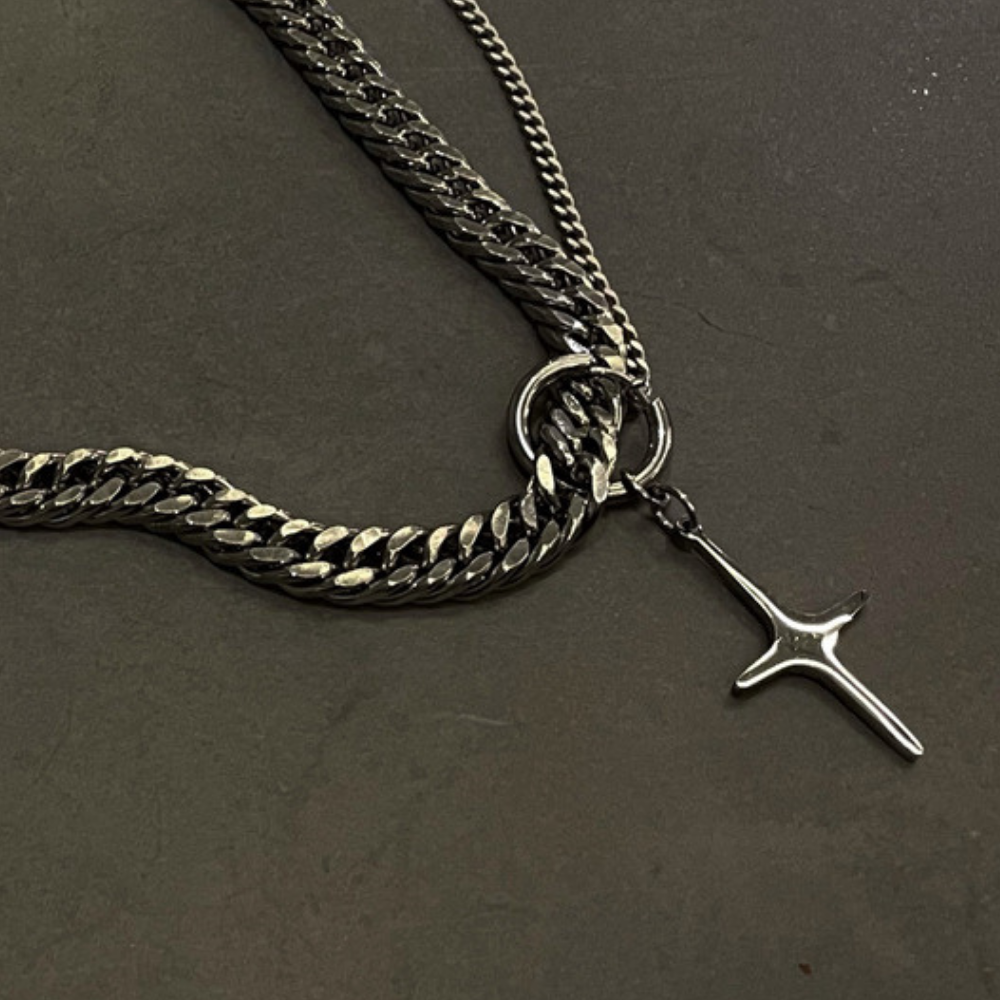 Casual Starry Titanium Steel Necklace