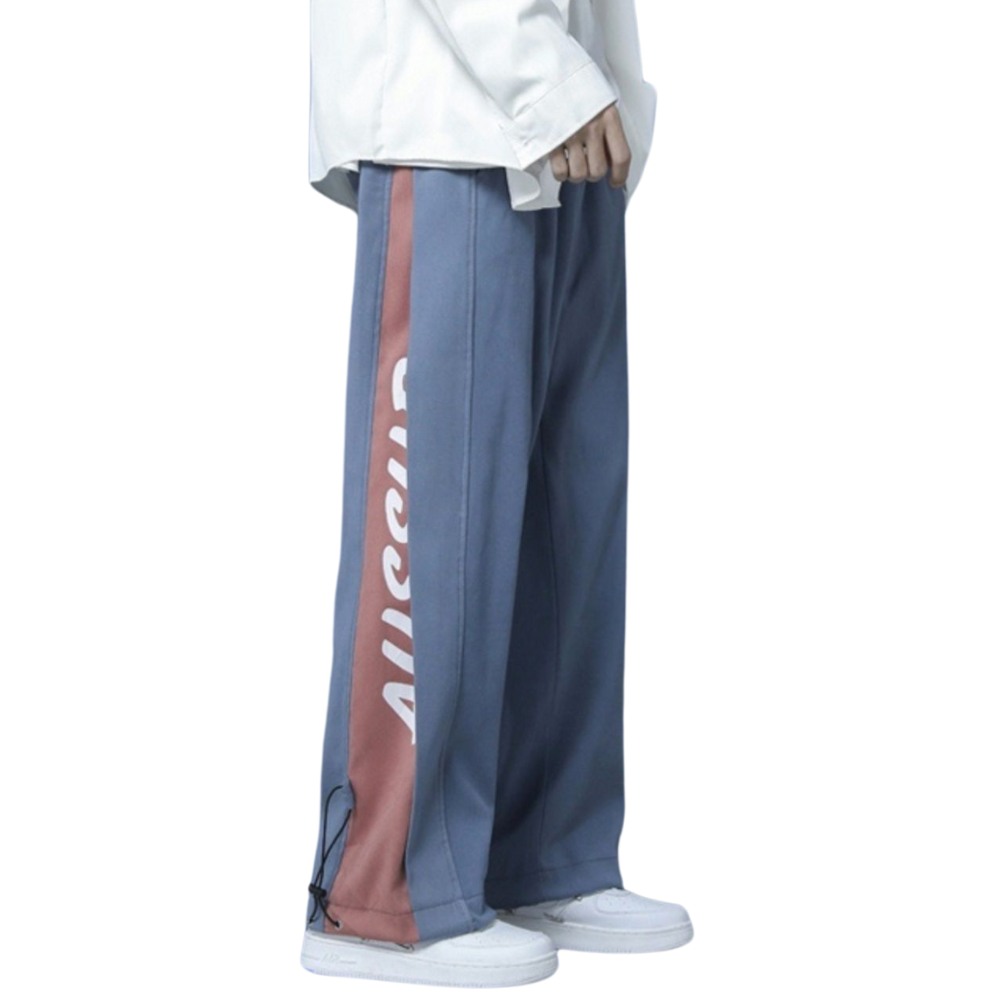 Casual Contrast Straight Sweatpants