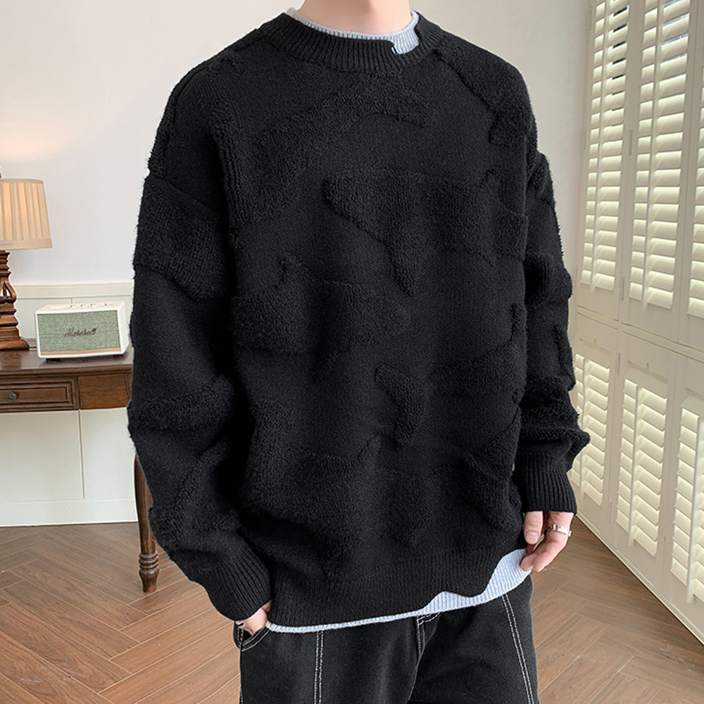 Soft Dolphin Base Flower Sweater