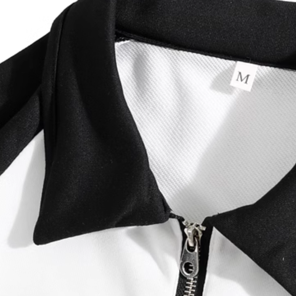 Literary M Letter Splicing Sweatshirt