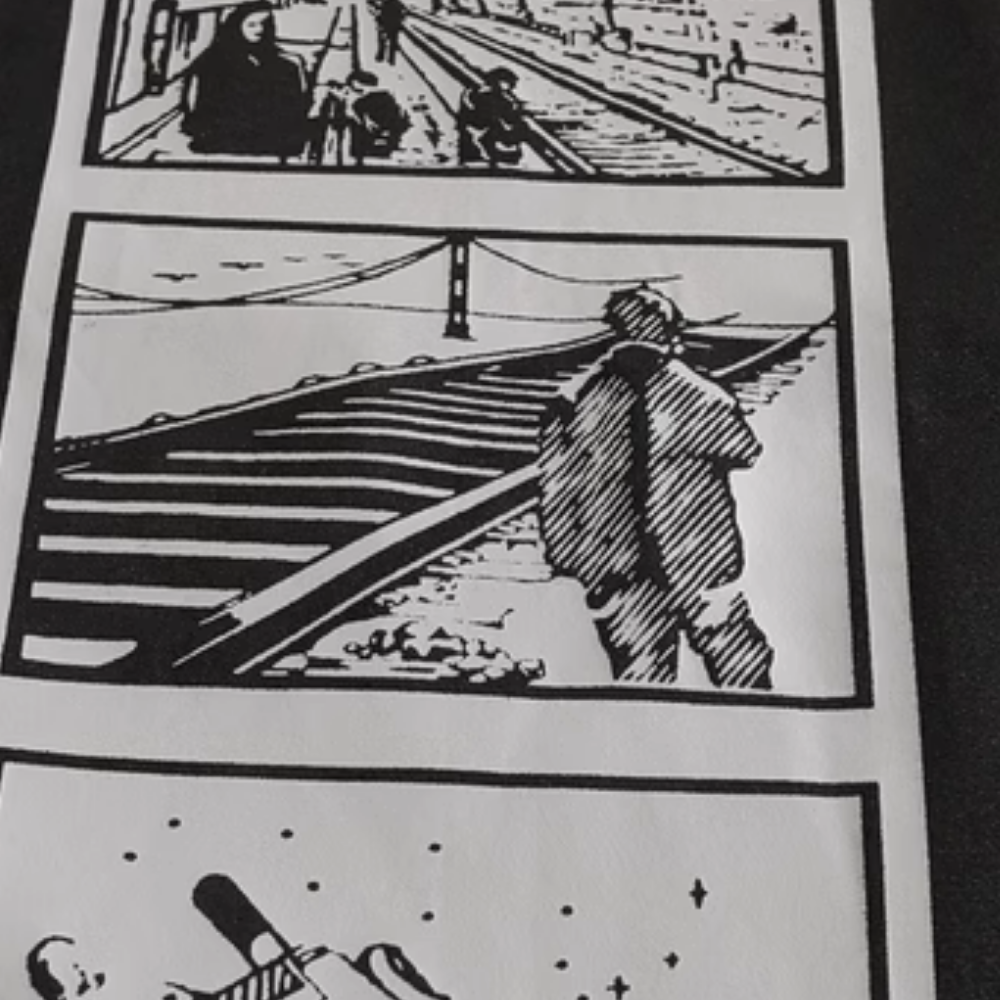 Animation Printed Suede Raglan Sweatshirt