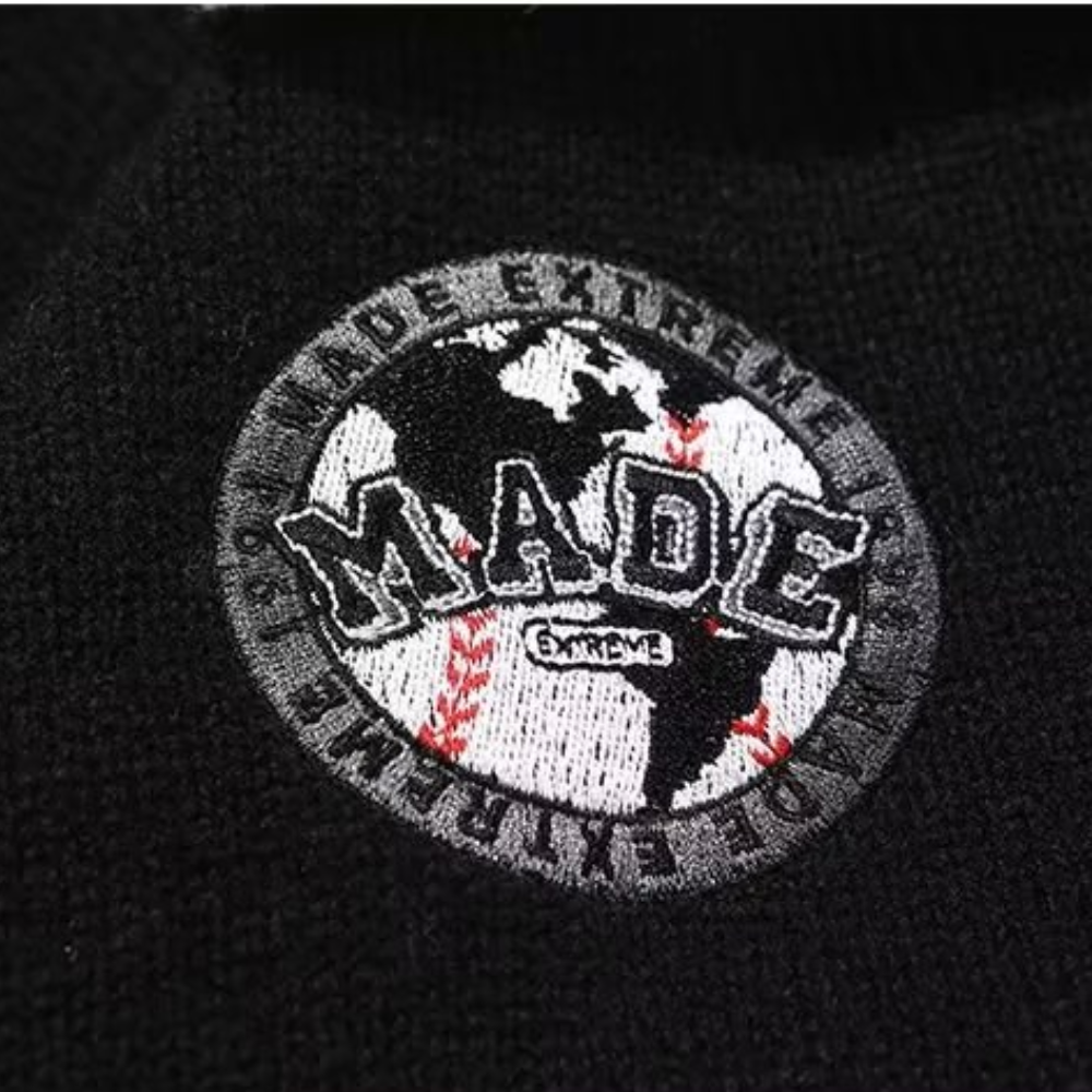 Jacquard Letter Polo Sweater