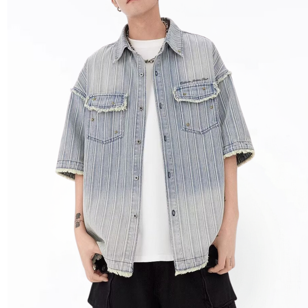 Japanese Denim Striped Shirt