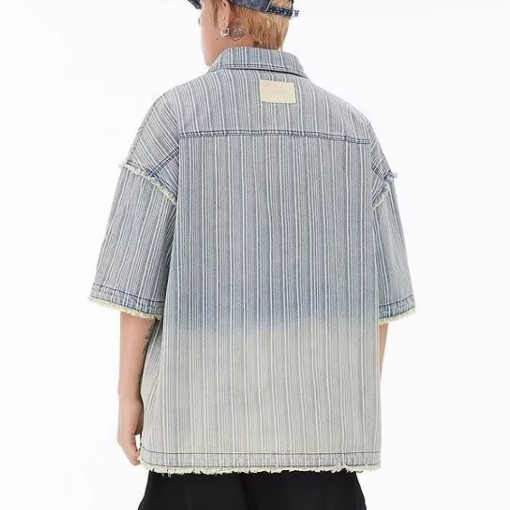 Japanese Denim Striped Shirt