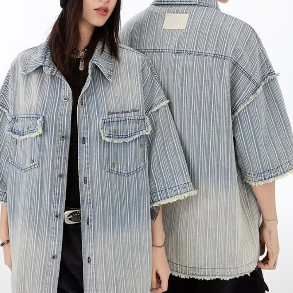 Japanese Denim Striped Shirt
