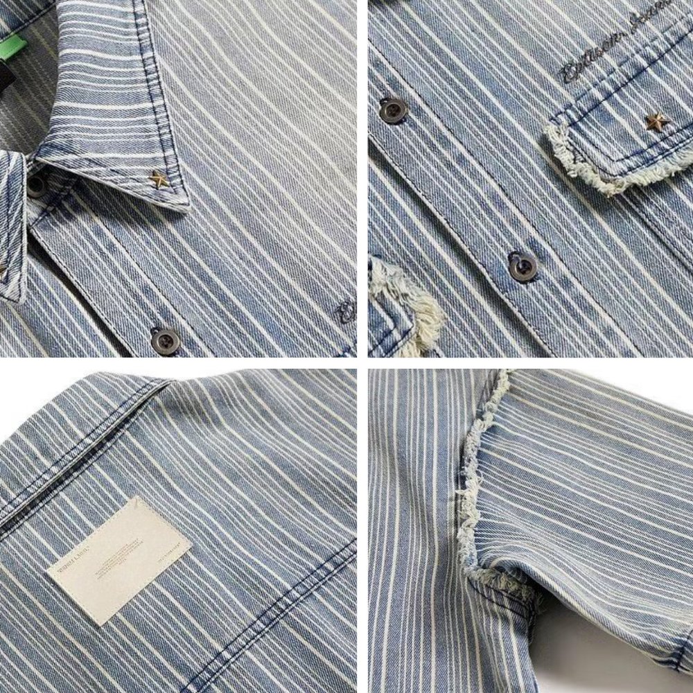 Japanese Denim Striped Shirt