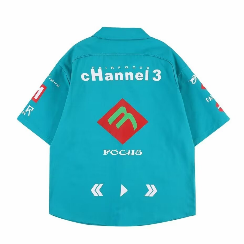 American Plus Size Racing Shirt