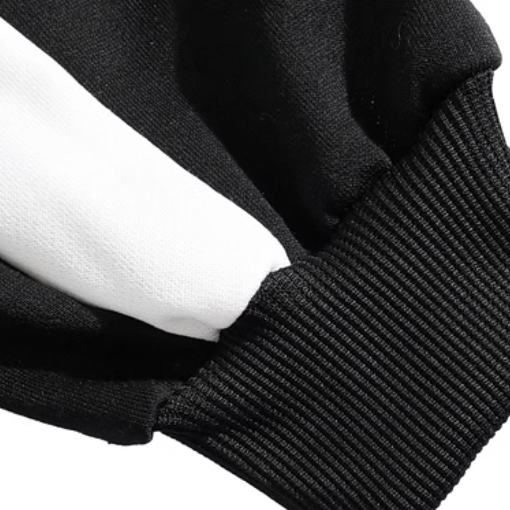 Literary M Letter Splicing Sweatshirt