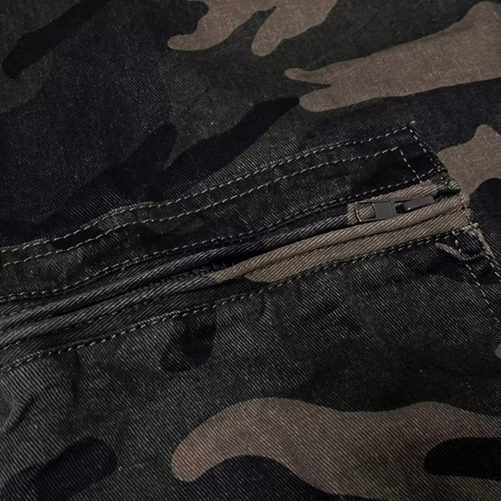 Hip Hop Camouflage Straight Jeans