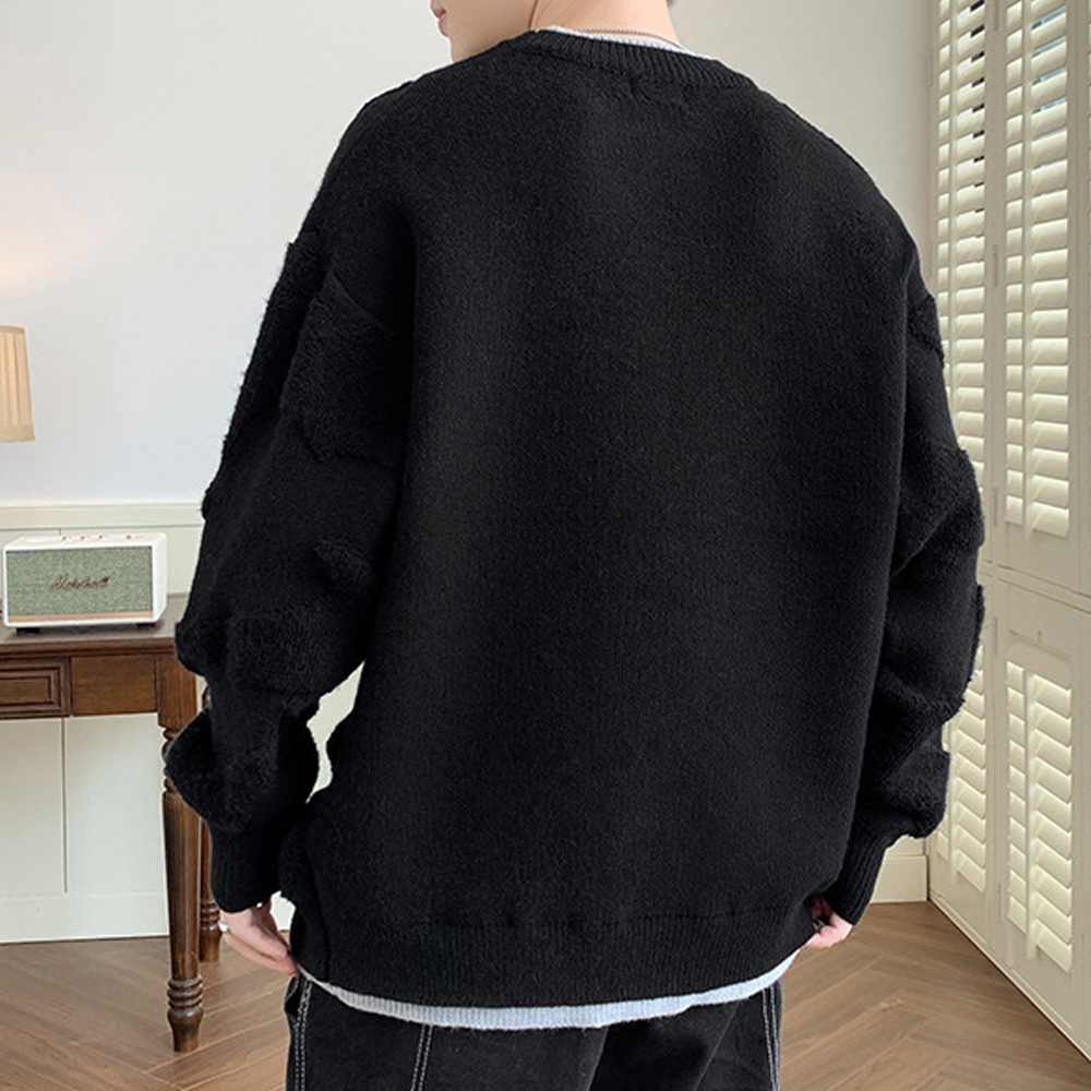 Soft Dolphin Base Flower Sweater