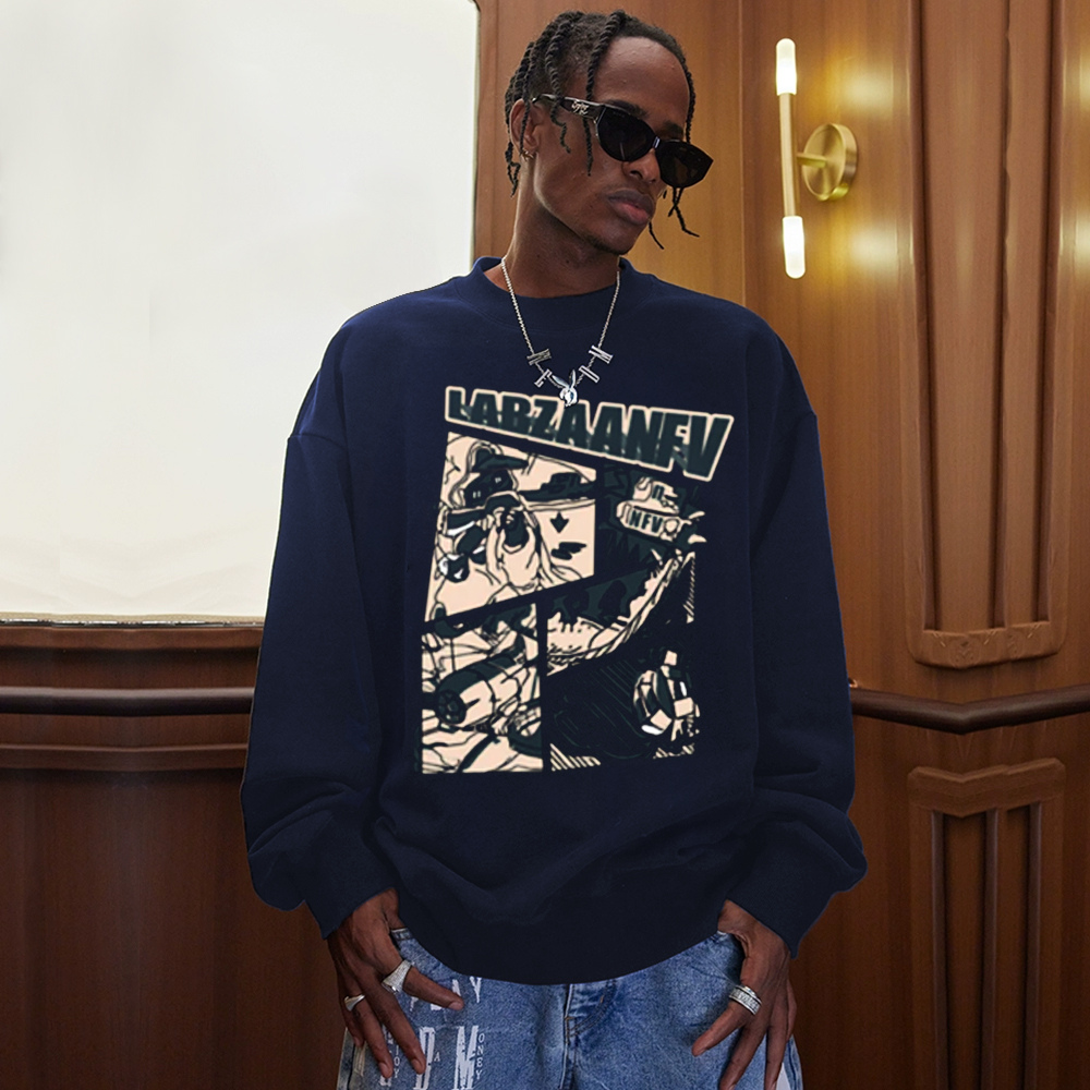 Hip Hop Loose Graphic Letter Sweatshirt