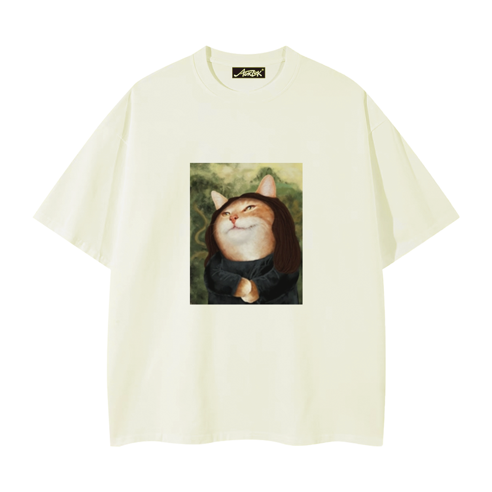 Funny Cat Print T-Shirt