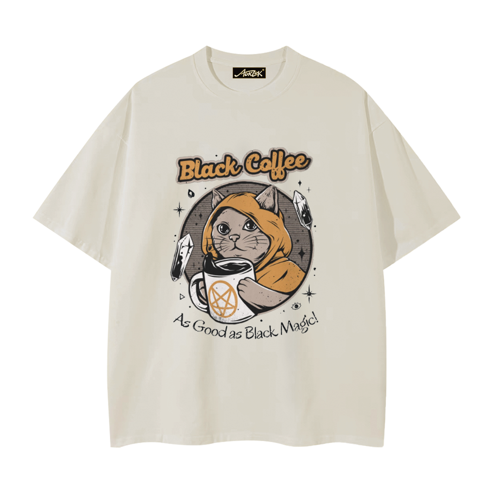 Black Magic Coffee Cat T-Shirt