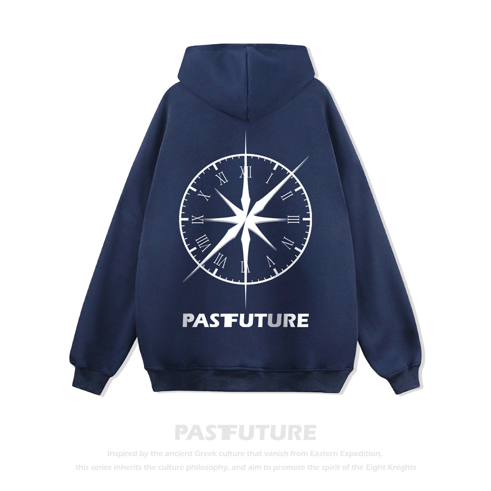 Past Future | Clock Logo Big Element Hoodie