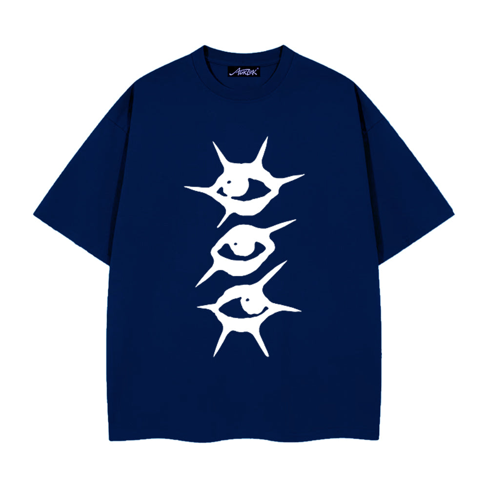 Summer Loose Key Print T-shirt